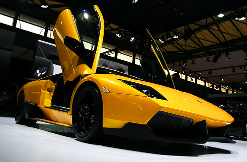 Car processed with PHP GD and lost the bright yellow color, giving a darker impression.
